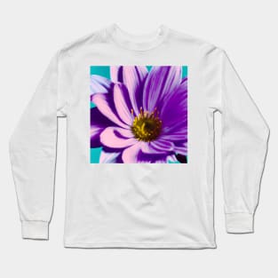 Large Purple Flower Long Sleeve T-Shirt